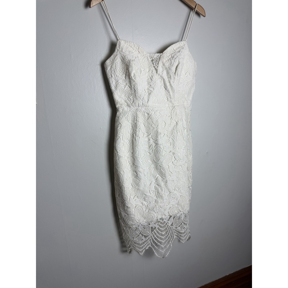 Forever New‎ White Lace Midi Dress Romantic Wedding